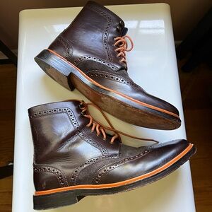 Cole Haan Air Harrison Brown Wingtip Boot Leather Lace up